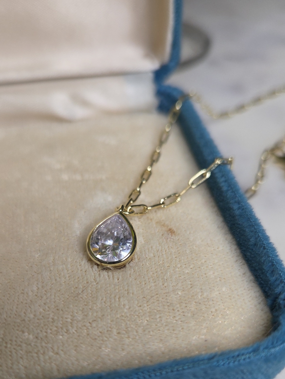 Melinda Maria Goldplated Samatha Chain | CZ Pendant 18-24"